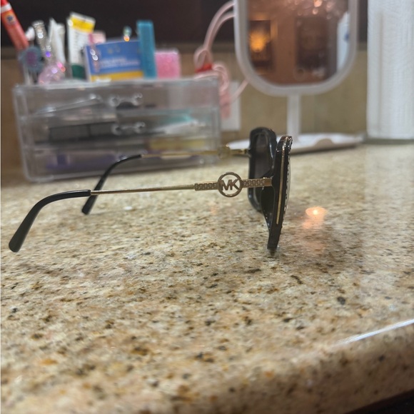 Michael Kors Black Frame Sunglasses with Gold Details - Picture 4 of 7